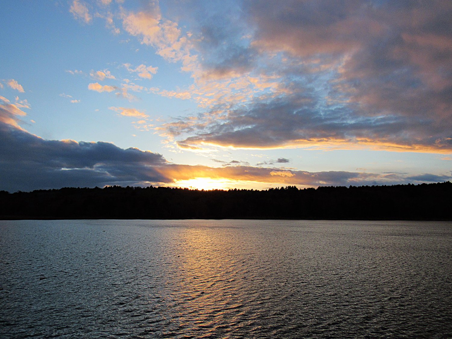 "Cerulean Sunset Over Sawkill Pond" by Vito DiBiasi.